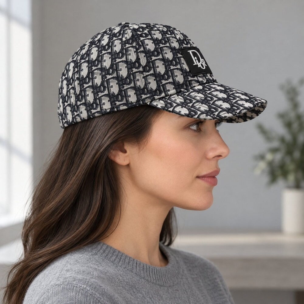 Dior Oblique Logo Patch Cap - Picture 3 of 6